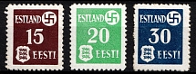 1941 German Occupation of Estonia, Germany (Mi. 1 x - 3 x, Full Set, CV $70, MNH)