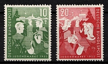 1952 German Federal Republic, Germany (Mi. 153 - 154, Full Set, CV $50, MNH)