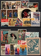 United States, Germany, Stock of Cinderellas, Non-Postal Stamps, Labels, Advertising, Charity, Propaganda (#216A)