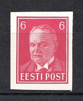1936-40 6S Estonia (PROBE, Proof, Stamp by Sc. 122, Imperforated, MNH)