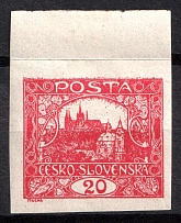 1919-20 20h Czechoslovakia (Sc. 45a, CV $90, Margin)