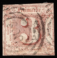1861 3g Thurn und Taxis, German States, Germany (Mi 17, Canceled, CV $90)