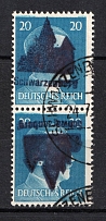 1945 20pf Schwarzenberg, Local Post, Germany, Pair (Signed, SCHWARZENBERG Postmark)