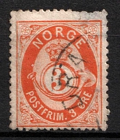 1877 3Sk Norway (Mi. 23, Used, CV$40)