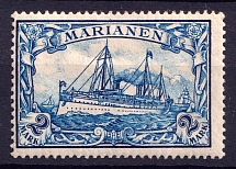 1901 2M Mariana Islands, German Colonies, Kaiser’s Yacht, Germany (Mi. 17)