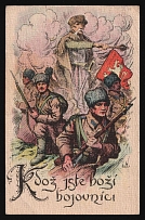 1917-1920 'God's warriors', Czechoslovak Legion Corps in WWI, Russian Civil War, Postcard