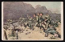 1917-1920 'The attack', Czechoslovak Legion Corps in WWI, Russian Civil War, Postcard