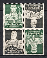 1934 Third Reich, Germany (Block of Four Tete-beche, CV $60, MNH/MH)