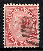 1859 1c British Canada, Canada (SG 29, Canceled, CV $70)