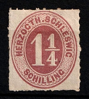 1865-67 1.25s Schleswig, German States, Germany (Mi. 14, Sc. 11, Signed, CV $90)