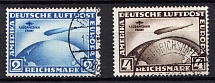 1930 Weimar Republic, Germany, Airmail (Mi. 438 - 439, Full Set, Canceled, CV $1,040)
