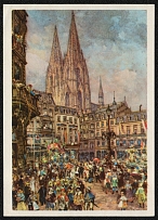 1939 Special Postcard for the Kolner Carnival Green Stamp