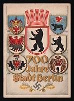 1937 (19 Aug) '700 Years of The City of Berlin', Third Reich, Germany, Postcard (Special Cancellation)