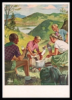 1933-1945 'The refreshment while walking', Propaganda Postcard, Third Reich Nazi Germany