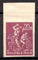 Germany Hyperinflation 20 Mark (Imperforated, Probe, Proof, MNH)