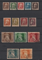 1911 Bavaria, German States, Germany (Mi. 76 I - 83 I, 85 I - 90 I, Used, CV $470)