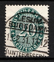 1927 Weimar Republic, Germany, Official Stamp (Mi. 119 Y, Canceled, CV $130)