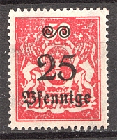 1923 Germany Danzig 25 Pf (CV $130, MNH)