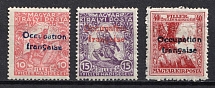1919 Arad (Romania), Hungary, French Occupation, Provisional Issue (Mi. 3 - 5, CV $70)