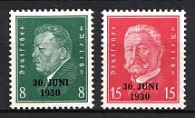 1930 Weimar Republic, Germany (Mi. 444 - 445, Full Set, CV $30, MNH)