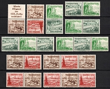 1937 Third Reich, Germany, Tete-Beches, Se-tenants, Zusammendrucke, Pairs (Mi. S 244 - W 126, W 131 - W 134, CV $50)