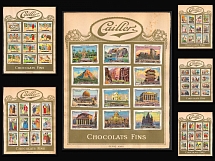 Cailer Chocolate, Germany, Stock of Cinderellas, Non-Postal Stamps, Labels, Advertising, Charity, Propaganda (#425)