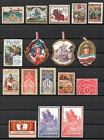 Worldwide, Stock of Cinderellas, Non-Postal Stamps, Labels, Advertising, Charity, Propaganda