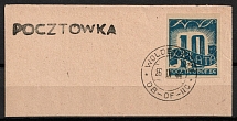 1944 (26 Sep) Woldenberg, Poland, POCZTA OB.OF.IIC, WWII Camp Post, Postcard franked with 10f (Fi. D5)