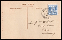 1944 (12 Apr) Guernsey, German Occupation, Germany, Postcard, First Day Cover (Mi. 3 a, CV $100)