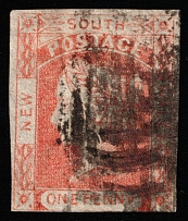 1854 1p New South Wales, Australia (SG 82, Canceled, CV $60)
