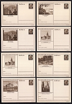 1941 Hindenburg, Third Reich, Germany, 8 Postal Cards