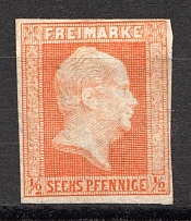 1850 Prussia Germany 1/2 S (CV $140)