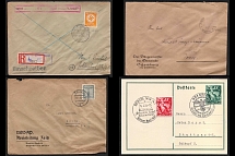 Third Reich, Germany, Covers and Postcard (Readable Postmarks)