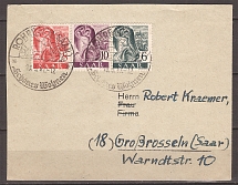 1947 SAAR cover to Grossrosseln