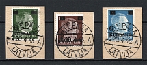 1945 Occupation of Kurland, Germany (LIEPAJA Postmark, CV $170, Signed)