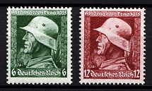 1935 Third Reich, Germany (Mi. 569 y - 570 y, Full Set, CV $30, MNH)