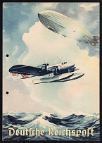 1941 Augsburg, 'Deutsche Reichspost', Swastika, Third Reich Propaganda, Special Telegram, Nazi Germany, Zeppelin