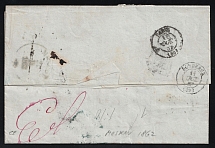 1862 Foreign letter from Moscow to Bordeaux via the Prussian post office