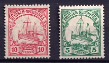 1914-19 New Guinea, German Colonies, Kaiser’s Yacht, Germany (Mi. 21 - 22)