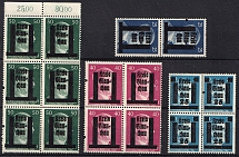 1945 Glauchau (Saxony), Germany Local Post, Group of Blocks (Black Dot on Stamps, Varieties, MNH)