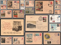 1937-89 Germany - Soviet Union USSR, Russia, Covers and Postcards, Collection