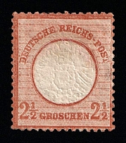 1872 2.5gr German Empire, Large Breast Plate, Germany (Mi. 21, Signed, CV $3,400)