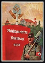 1937 'Nuremberg Party Rally 1937', Propaganda Postcard, Third Reich Nazi Germany