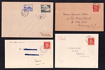 1941-43 Jersey, German Occupation, Germany, Four Covers (Mi. 2 y, 7 y, CV $90)