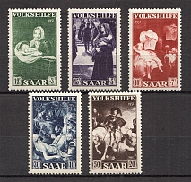 1951 Germany Saar (CV $80, Full Set)