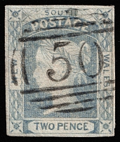 1851-55 2p New South Wales, Australia (SG 55, Canceled, CV $60)