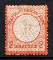 1872 2kr German Empire, Small Breast Plate, Germany (Mi. 8, CV $1,040)