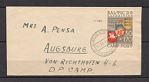 1946 Baltic Dispaced Persons Camp Schongau Expostition Ausburg-Hochfeld Cover
