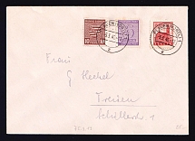 1946 (5 Mar) Plauen, Cover to Treuen franked with Soviet Zone Stamps, Germany Local Post (Mi. 4 y, 78, 129, CV $60)
