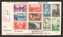 1936 (8 Oct) United States, Hindenburg airship Registered Censored airmail cover from Ottsville to Leipzig, Flight to North America 'Lakehurst - Frankfurt' (Sieger 442 A)